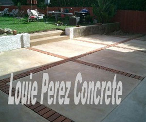 Concrete floor with Brick Border